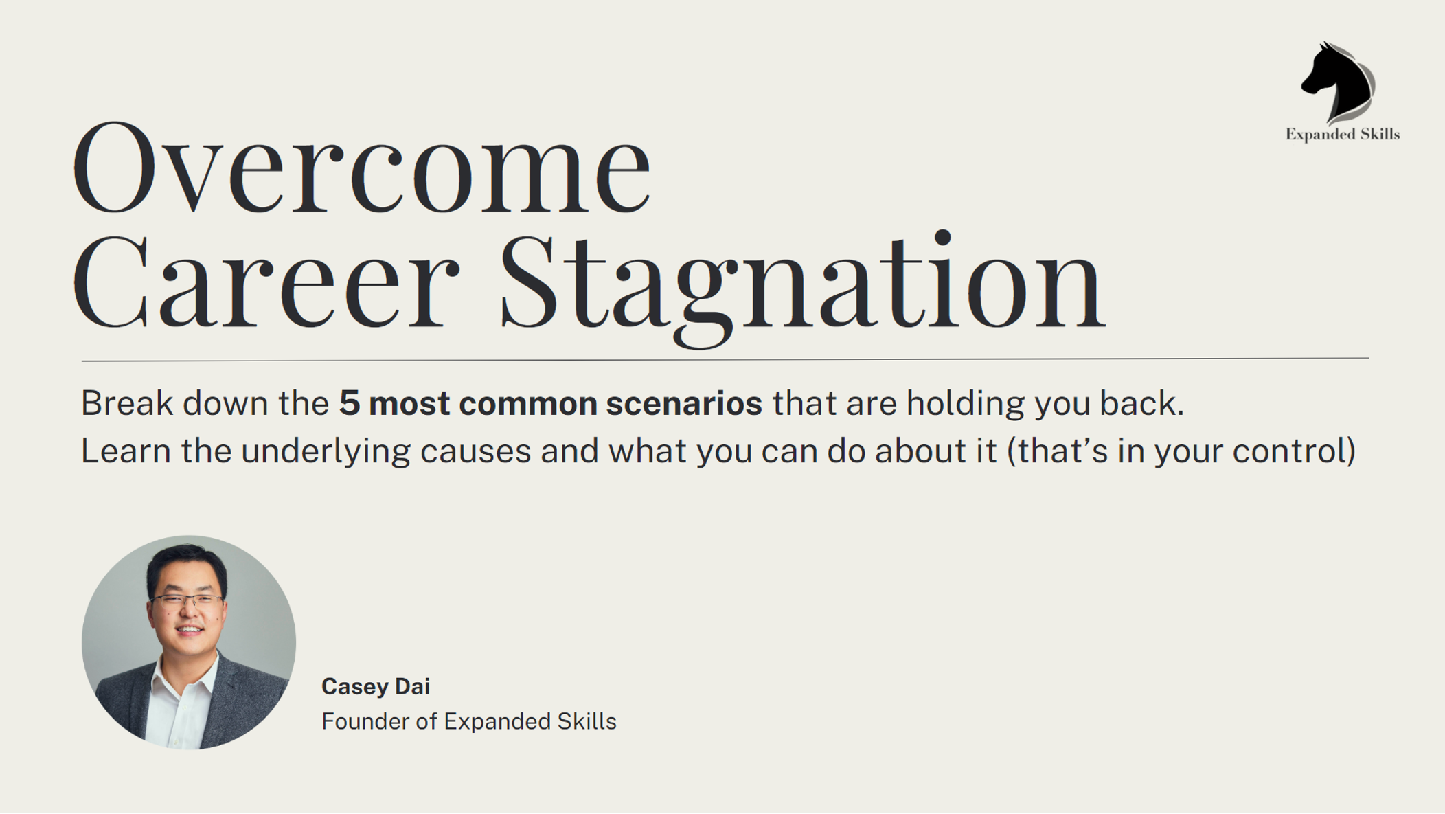 Overcome Career Stagnation event