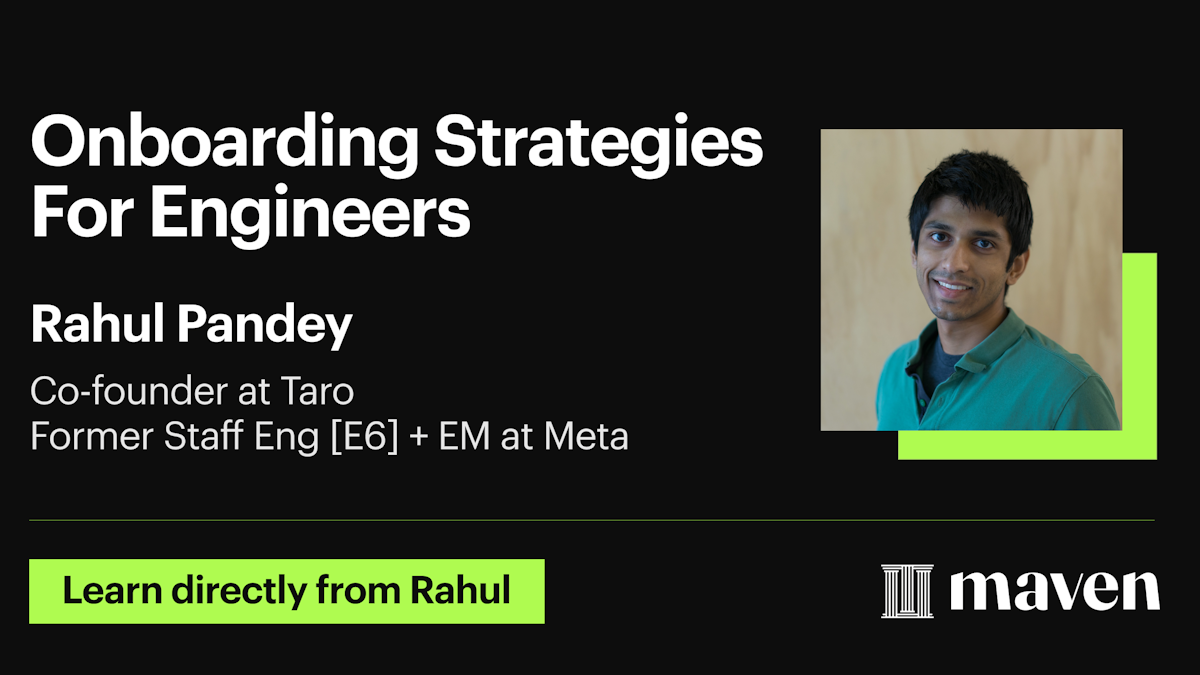 Onboarding Strategies For Engineers [Lightning Lesson] event